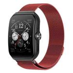 For OPPO Watch 3 Pro Milanese Stainless Steel Metal Watch Band (Red)