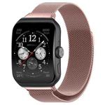 For OPPO Watch 3 Pro Milanese Stainless Steel Metal Watch Band (Rose Pink)