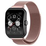 For OPPO Watch 3 Milanese Stainless Steel Metal Watch Band (Rose Pink)