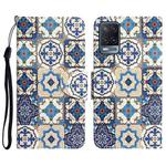 For OPPO A16 Colored Drawing Leather Phone Case(Vintage Totem)