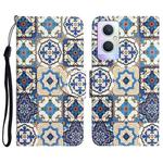 For OPPO A96 5G Colored Drawing Leather Phone Case(Vintage Totem)