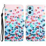 For Realme 9i / OPPO A96 4G Colored Drawing Leather Phone Case(Heart)