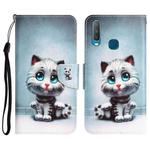 For vivo Y17 / Y12 Colored Drawing Leather Phone Case(Blue Eyes)