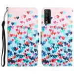 For vivo Y20 / Y12s Colored Drawing Leather Phone Case(Heart)