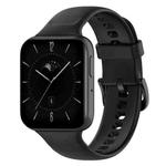 For OPPO Watch 3 Solid Color Soft Silicone Watch Band(Black)