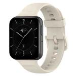 For OPPO Watch 3 Solid Color Soft Silicone Watch Band(Creamy White)