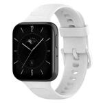 For OPPO Watch 3 Solid Color Soft Silicone Watch Band(White)