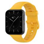 For OPPO Watch 3 Solid Color Soft Silicone Watch Band(Yellow)