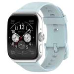 For OPPO Watch 3 Pro Solid Color Soft Silicone Watch Band(Light Blue)