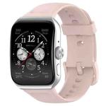 For OPPO Watch 3 Pro Solid Color Soft Silicone Watch Band(Light Pink)