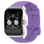 For OPPO Watch 3 Pro Solid Color Soft Silicone Watch Band(Purple)