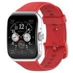 For OPPO Watch 3 Pro Solid Color Soft Silicone Watch Band(Red)