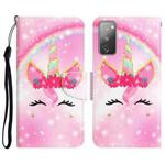 For Samsung Galaxy S20 FE Colored Drawing Leather Phone Case(Unicorn)