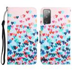 For Samsung Galaxy S20 FE Colored Drawing Leather Phone Case(Heart)