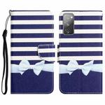 For Samsung Galaxy S20 FE Colored Drawing Leather Phone Case(Bow Knot)