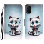 For Samsung Galaxy S20+ Colored Drawing Leather Phone Case(Blue Eyes)