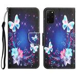 For Samsung Galaxy S20+ Colored Drawing Leather Phone Case(Butterfly)