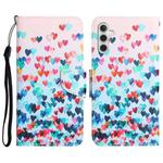 For Samsung Galaxy A13 5G Colored Drawing Leather Phone Case(Heart)