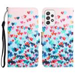 For Samsung Galaxy A52 5G / 4G Colored Drawing Leather Phone Case(Heart)