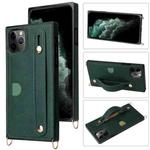 For iPhone 13 Crossbody Lanyard Shockproof Protective Phone Case(Green)