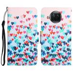 For Xiaomi Mi 10T Lite 5G Colored Drawing Leather Phone Case(Heart)