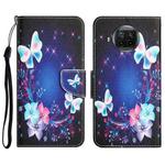 For Xiaomi Mi 10T Lite 5G Colored Drawing Leather Phone Case(Butterfly)
