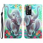 For Xiaomi Redmi Note 11 Pro 5G Colored Drawing Leather Phone Case(Elephant)