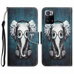 For Xiaomi Redmi Note 10 Pro 5G Colored Drawing Leather Phone Case(Earphone Elephant)