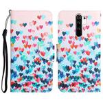 For Xiaomi Redmi 9 Colored Drawing Leather Phone Case(Heart)