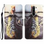 For Xiaomi Redmi 9 Colored Drawing Leather Phone Case(Tiger)