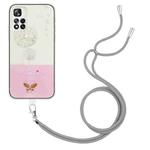 For Xiaomi Redmi Note 11 Global Bronzing Butterfly Flower TPU Phone Case with Lanyard(Dandelions)