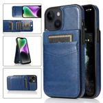 For iPhone 14 Plus Solid Color PC + TPU Protective Phone Case (Blue)