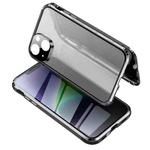 For iPhone 14 Anti-peeping Magnetic Tempered Glass Phone Case (Black)