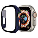 Tempered Glass Film PC Watch Case For Apple Watch Ultra 49mm / Apple Watch Ultra 2 49mm(Midnight Blue)