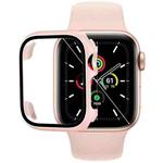 Tempered Glass Film PC Watch Case For Apple Watch Series SE 3&SE 2&6&SE&5&4 40mm(Pink)