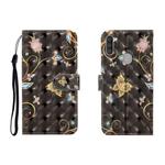 For OPPO A11 3D Colored Drawing Horizontal Flip Leather Case with Holder & Card Slot & Wallet(Black Butterfly)