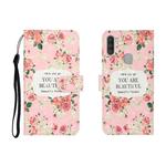 For OPPO A11 3D Colored Drawing Horizontal Flip Leather Case with Holder & Card Slot & Wallet(Rose Flower)