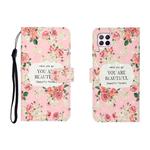 For Huawei P40 Lite 3D Colored Drawing Horizontal Flip Leather Case with Holder & Card Slot & Wallet(Rose Flower)