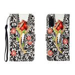 For Galaxy S20 3D Colored Drawing Horizontal Flip Leather Case with Holder & Card Slot & Wallet(Screw Rose Flower)