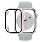 Tempered Glass Film PC Watch Case For Apple Watch Series 9 / 8 / 7 45mm(Pink)