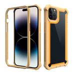 For iPhone 14 Pro Max Shockproof Space Phone Case (Gold)