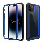 For iPhone 14 Pro Max Shockproof Space Phone Case (Black Blue)