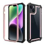 For iPhone 14 Plus Shockproof Space Phone Case (Rose Gold)