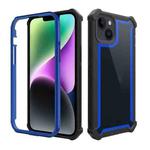 For iPhone 14 Plus Shockproof Space Phone Case (Black Blue)