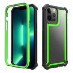 For iPhone 13 Pro Max Shockproof Space Phone Case (Black Green)