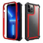 For iPhone 13 Pro Shockproof Space Phone Case (Black Red)