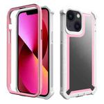 For iPhone 13 Shockproof Space Phone Case(Pink White)