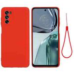 For Motorola Moto G62 5G Pure Color Liquid Silicone Shockproof Full Coverage Phone Case(Red)