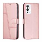 For Infinix Note 12 5G / 12 Pro Stitching Calf Texture Buckle Leather Phone Case(Pink)