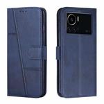 For Infinix Note 12 VIP Stitching Calf Texture Buckle Leather Phone Case(Blue)